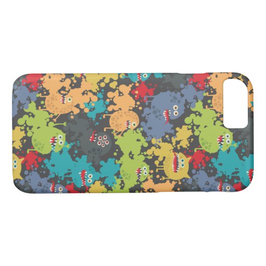 Kleine leuke grappige monsters Case-Mate iPhone case (Achterkant (Horizontaal))