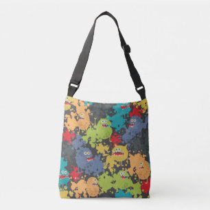 Kleine leuke grappige monsters crossbody tas