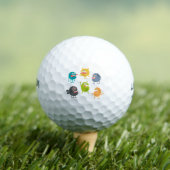 Kleine leuke grappige monsters golfballen (Insitu Shirt)