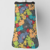 Kleine leuke grappige monsters golfheadcover (Draai 90)