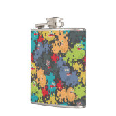 Kleine leuke grappige monsters heupfles (Links)