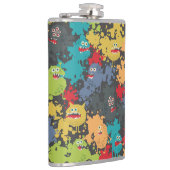 Kleine leuke grappige monsters heupfles (Rechts)