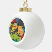 Kleine leuke grappige monsters keramische bal ornament (Rechts)