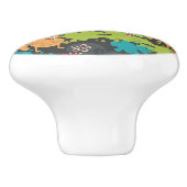 Kleine leuke grappige monsters keramische knop (Zijkant)