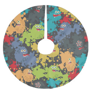 Kleine leuke grappige monsters kerstboom rok