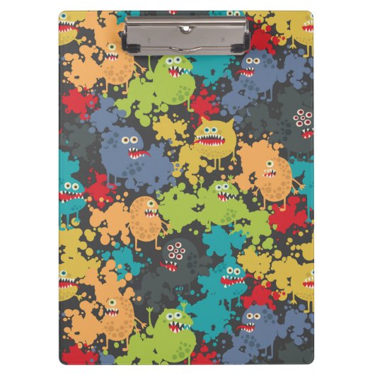 Kleine leuke grappige monsters klembord (Voorkant)