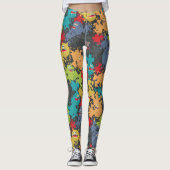 Kleine leuke grappige monsters leggings (Voorkant)