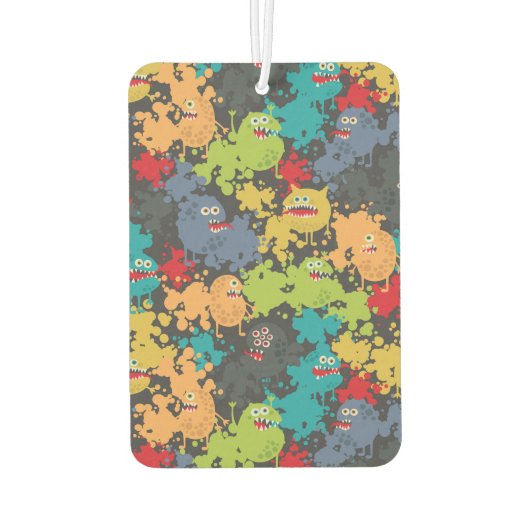 Kleine leuke grappige monsters luchtverfrisser (Achterkant)