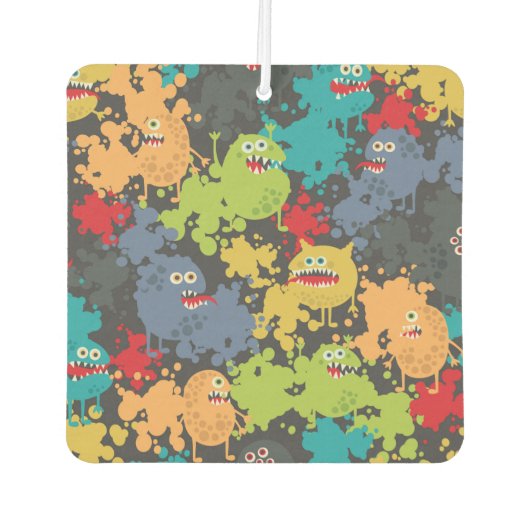 Kleine leuke grappige monsters luchtverfrisser (Voorkant)