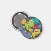 Kleine leuke grappige monsters magneet (Voorkant / Achterkant)