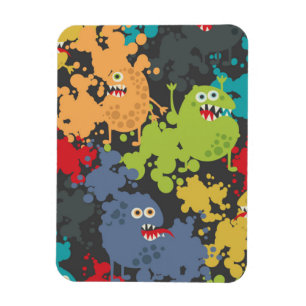 Kleine leuke grappige monsters magneet