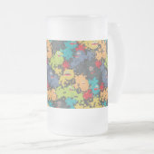 Kleine leuke grappige monsters matglas bierpul (Voorkant rechts)