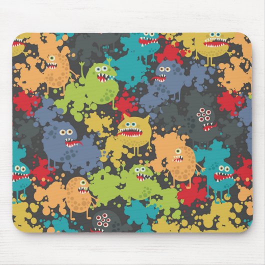Kleine leuke grappige monsters muismat (Voorkant)