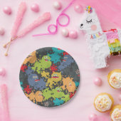 Kleine leuke grappige monsters papieren bordje (Feest)