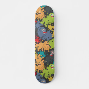 Kleine leuke grappige monsters persoonlijk skateboard