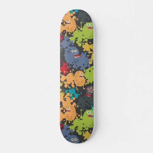 Kleine leuke grappige monsters persoonlijk skateboard (Voorkant)