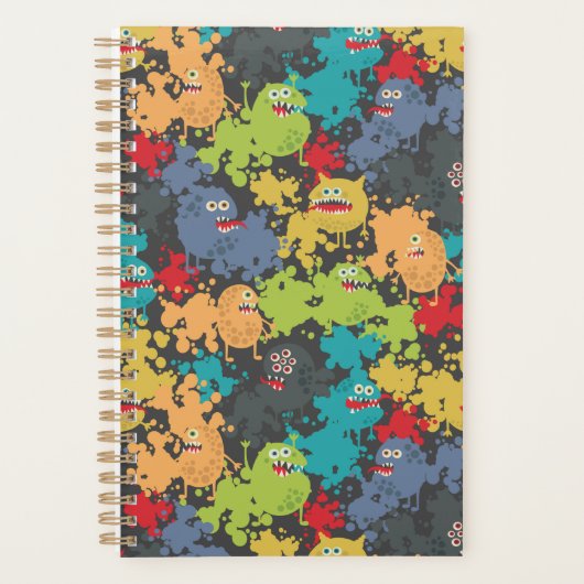 Kleine leuke grappige monsters planner (Voorkant)