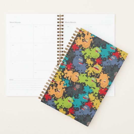 Kleine leuke grappige monsters planner (Display)