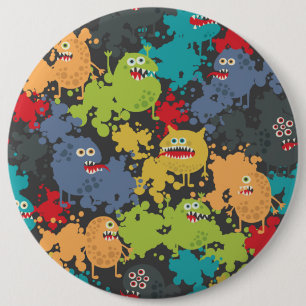Kleine leuke grappige monsters ronde button 6,0 cm