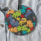 Kleine leuke grappige monsters ronde button 6,0 cm (In situ)