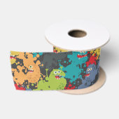 Kleine leuke grappige monsters satijnen lint (Spoel)