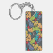 Kleine leuke grappige monsters sleutelhanger (Voorkant Links)