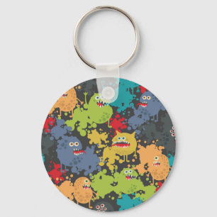 Kleine leuke grappige monsters sleutelhanger