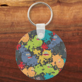 Kleine leuke grappige monsters sleutelhanger (Voorkant)