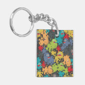 Kleine leuke grappige monsters sleutelhanger (Voorkant Links)