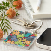 Kleine leuke grappige monsters sleutelhanger (Voorkant Rechts)