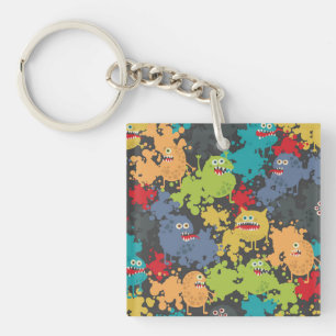 Kleine leuke grappige monsters sleutelhanger