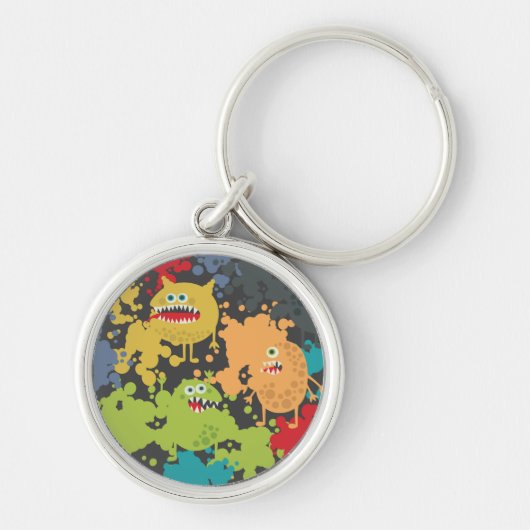 Kleine leuke grappige monsters sleutelhanger (Voorkant)