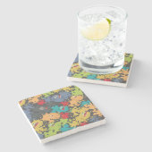 Kleine leuke grappige monsters stenen onderzetter (Zijkant)