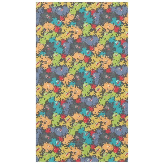 Kleine leuke grappige monsters tafelkleed (Voorkant)