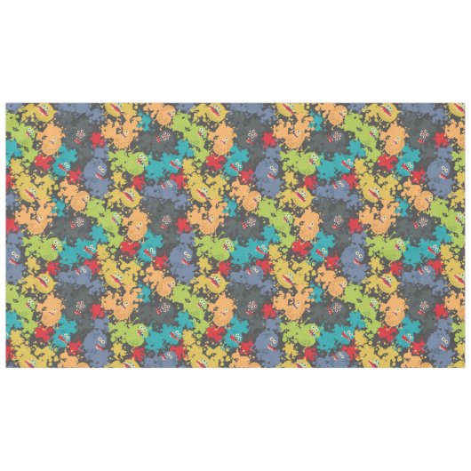 Kleine leuke grappige monsters tafelkleed (Voorkant (Horizontaal))