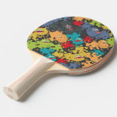 Kleine leuke grappige monsters tafeltennisbatje (Voorkant Gekanteld)