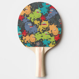Kleine leuke grappige monsters tafeltennisbatje