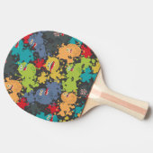 Kleine leuke grappige monsters tafeltennisbatje (Zijkant)