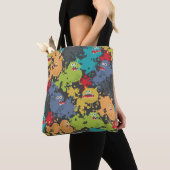 Kleine leuke grappige monsters tote bag (Dichtbij)