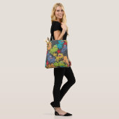 Kleine leuke grappige monsters tote bag (Op model)