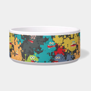 Kleine leuke grappige monsters voerbakje