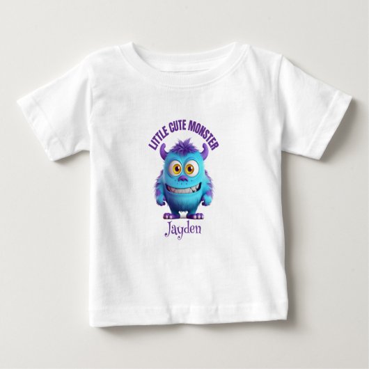Kleine Leuke Monster Paarse Horens Gepersonaliseer (Voorkant)