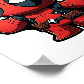 kleine leuke stripfiguur in cartoon stijl poster (Hoek)