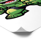 kleine leuke stripfiguur in cartoon stijl poster (Hoek)