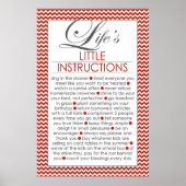 Kleine Levensinstructies Rood Poster (Voorkant)
