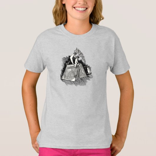 Kleine lezer Cherubs en Boeken T-shirt (Voorkant)