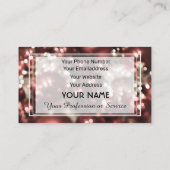 Kleine lichtjes abstract roos kerstballen visitekaartje (Achterkant)