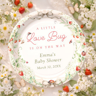 Kleine Liefde Bug Baby Shower Papieren Bordje