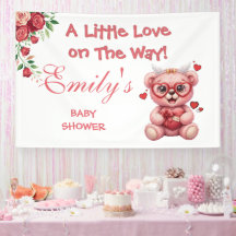Kleine liefde op komst! Roze babyfeestje