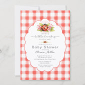 Kleine Liefdeskever Gingham Baby Shower Kaart (Voorkant)